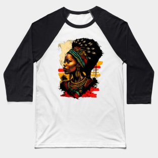 African Print Design Baseball T-Shirt